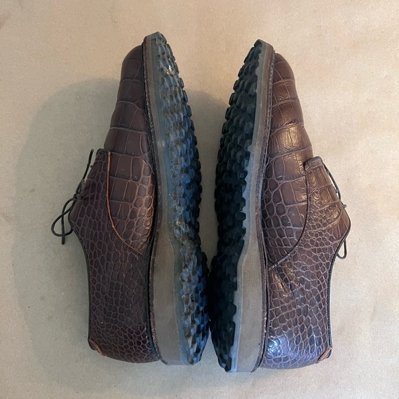 Allen Edmonds Honors Collection Haskell Brown Leather Golf Non Spike Shoes 9D - Picture 6 of 10